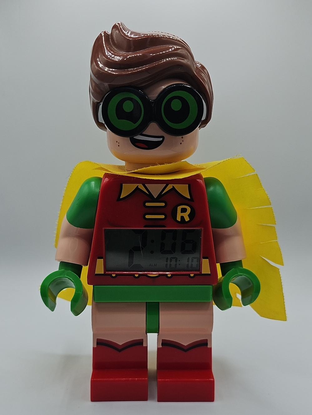 LEGO Batman Movie Robin Minifigure Alarm Clock Working See Desc
